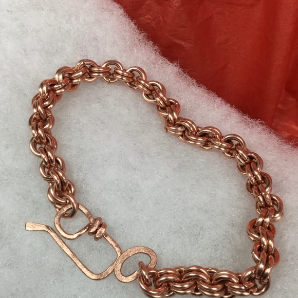 Men’s Chunky Byzantine Style Copper Bracelet - Picture 2 of 8